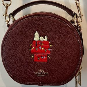 Coach x Peanuts Snoopy holiday leather crossbody bag